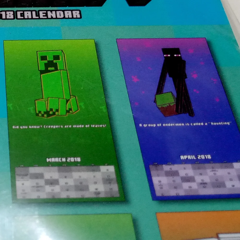 NIP Minecraft 2018 Collectible 16-Month Calendar